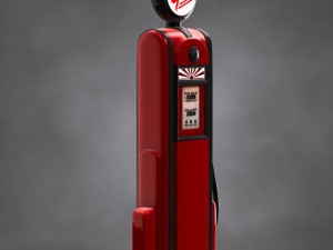 50s gas pump Modelo 3D