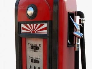 50s gas pump 3D Model