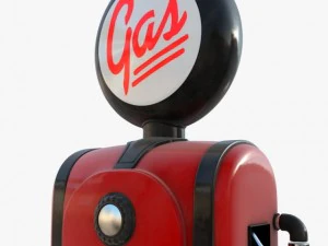50s gas pump 3D Model