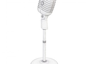 50s mic  stand 3D Model