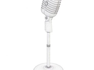 50s mic  stand 3D Model