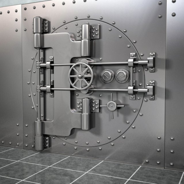 bank vault Model 3D .c4d .max .obj .3ds .fbx .stl .blend 