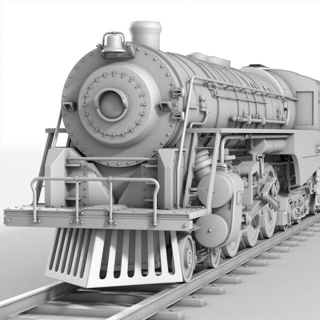 berkshire steam engine 3D Model .c4d .max .obj .3ds .fbx .stl .blend 