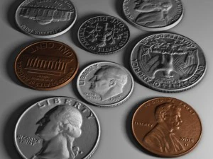us money collection 3D Model
