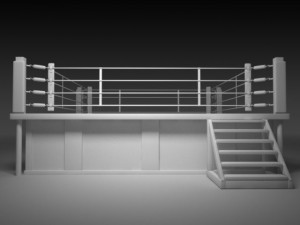 boxingwrestling ring Modello 3D