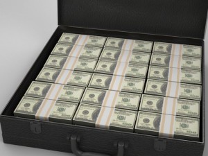 briefcase and money 3D मॉडल
