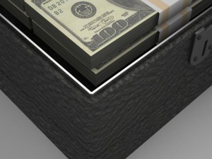 briefcase and money 3D मॉडल