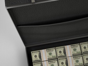 briefcase and money 3D मॉडल