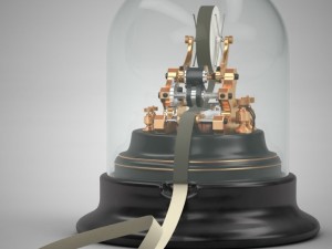 stock ticker Modelo 3D