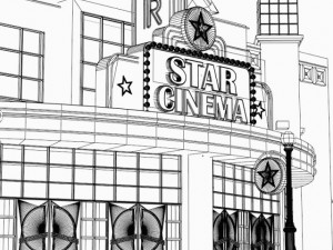 movie theatre Modèle 3D