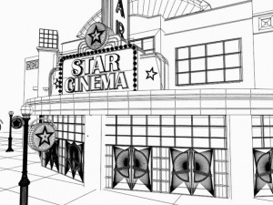 movie theatre Modèle 3D