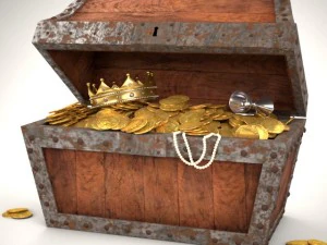 skrzynia pirat&oacute;w Model 3D