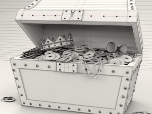 pirates chest 3D 模型