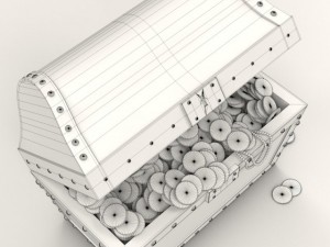 pirates chest 3D 模型