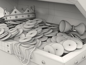pirates chest 3D 模型