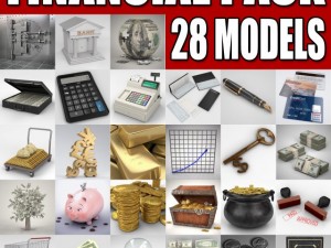 financial collection 3D Model