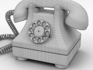 rotary phone 3D 模型