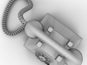 rotary phone 3D 模型