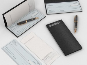 checkbook and pen Modelo 3D