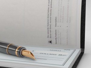 checkbook and pen Modelo 3D