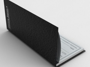 checkbook and pen Modelo 3D