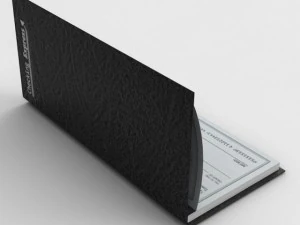 checkbook and pen 3D Model