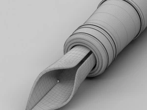 checkbook and pen 3D Model