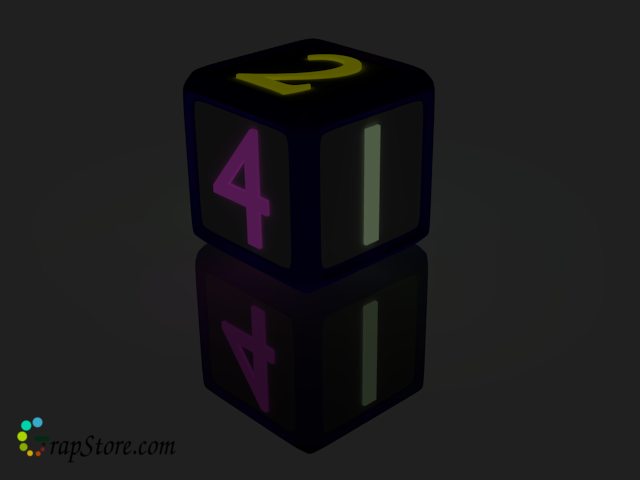 a six dice 3Dモデル .c4d .max .obj .3ds .fbx .stl .blend 