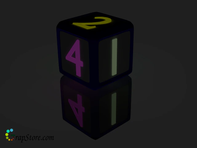 a six dice 3D Model .c4d .max .obj .3ds .fbx .stl .blend 