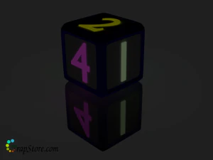 a six dice 3D Model