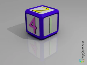 a six dice 3D Model