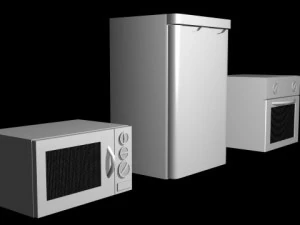oven microwave lemari es Model 3D
