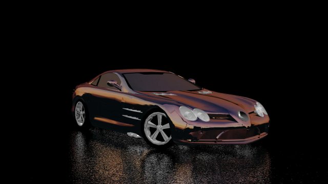 mercedes slr without inside 3D Model .c4d .max .obj .3ds .fbx .stl .blend 