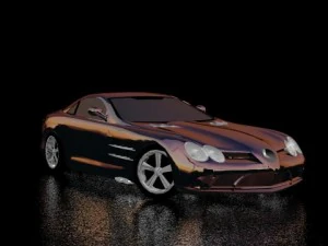 mercedes slr tanpa bagian dalam Model 3D