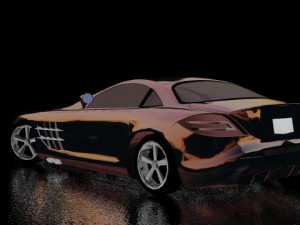 mercedes slr without inside 3D Model