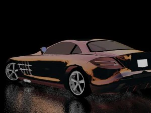 mercedes slr without inside 3D Model