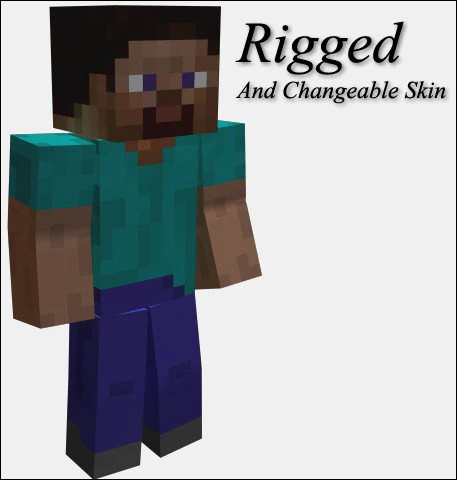 personaggio ufficiale di Minecraft Modello 3D .c4d .max .obj .3ds .fbx .stl .blend 