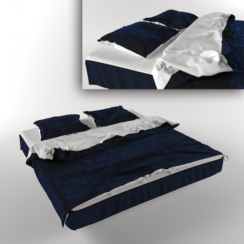 bed linen Modelo 3D .c4d .max .obj .3ds .fbx .stl .blend 