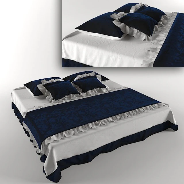 bed linen 3D Model .c4d .max .obj .3ds .fbx .stl .blend 