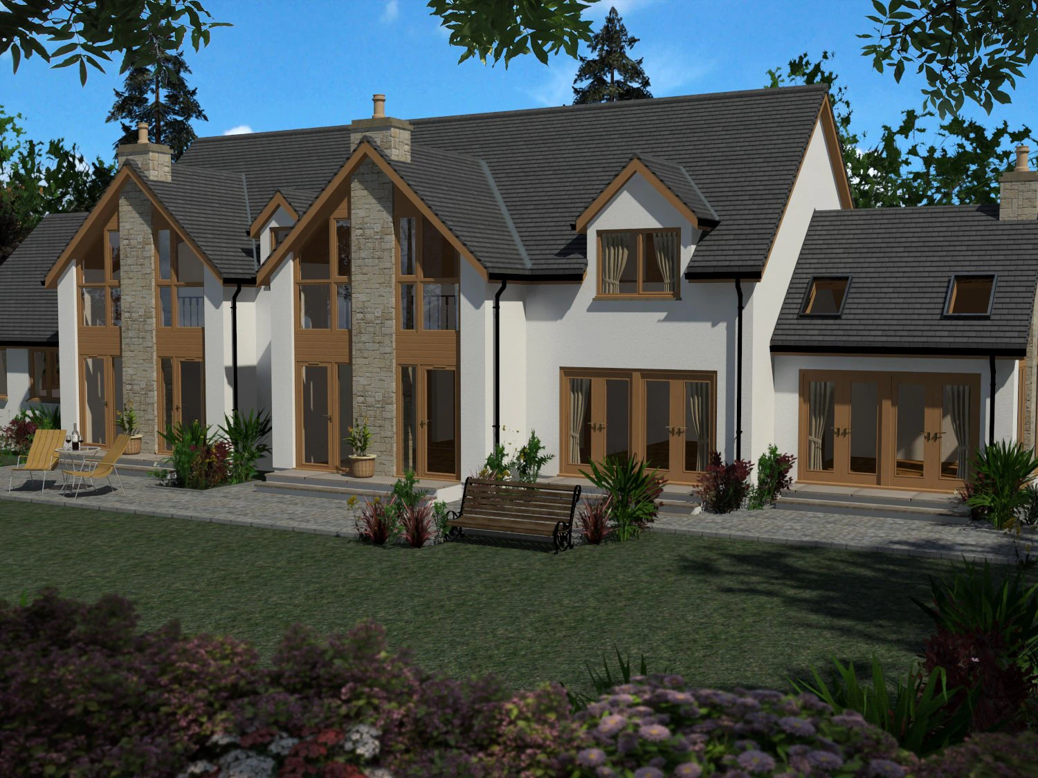 country house 01 3D Model .c4d .max .obj .3ds .fbx .stl .blend