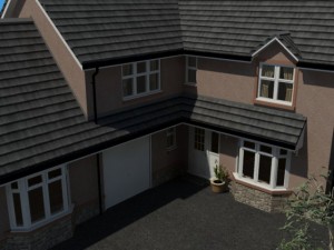 domestic house with conservatory 3Dモデル
