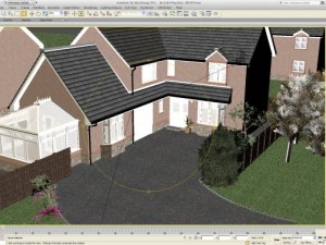 domestic house with conservatory 3Dモデル