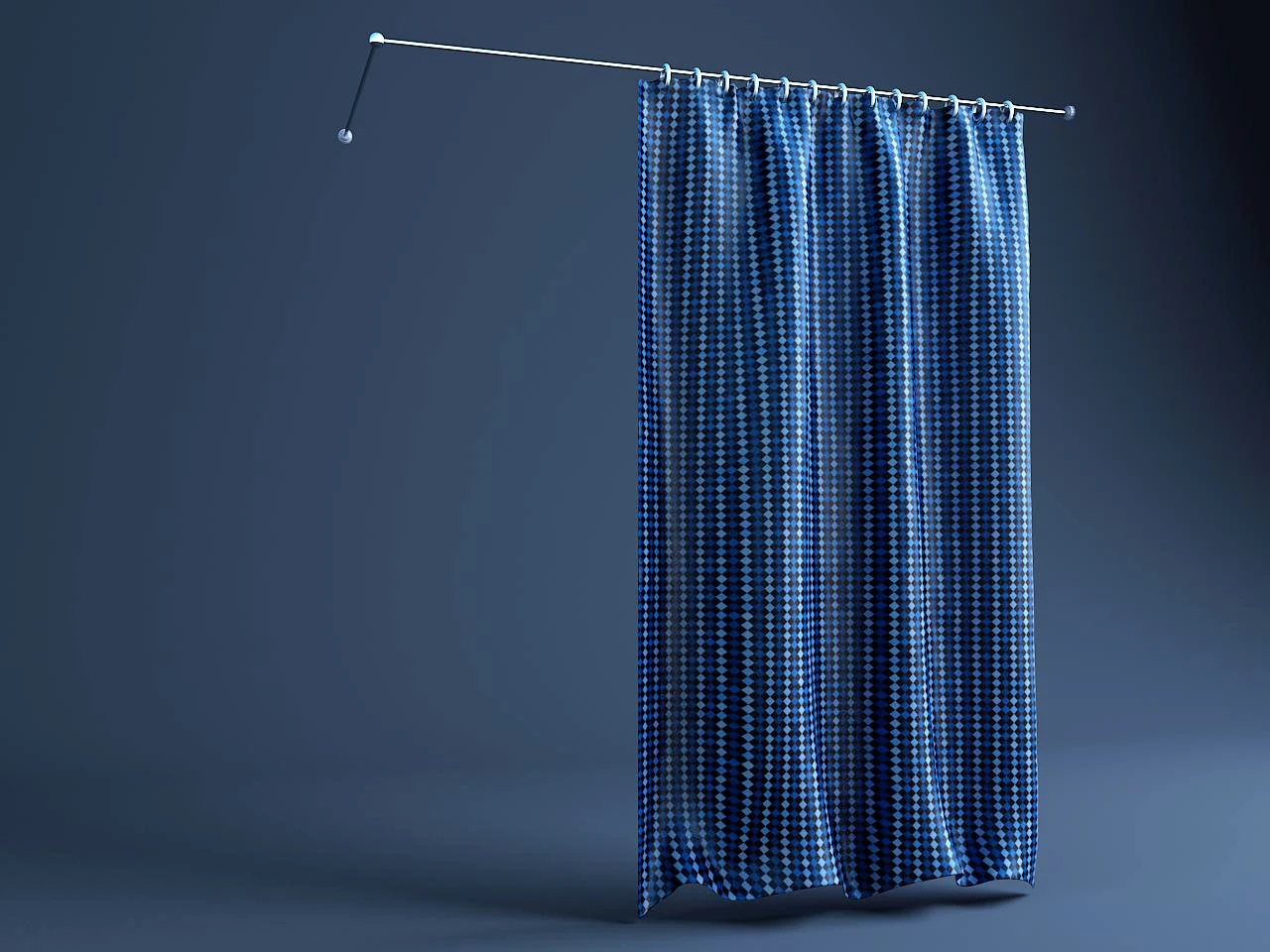curtains bath single 3D Model .c4d .max .obj .3ds .fbx .stl .blend