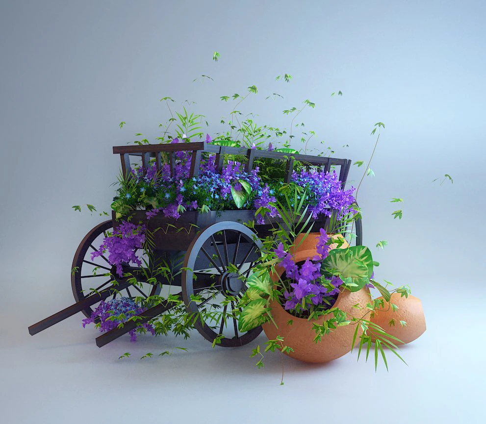 cart 3D Model .c4d .max .obj .3ds .fbx .stl .blend 