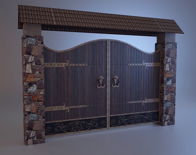 gate 3D 模型 .c4d .max .obj .3ds .fbx .stl .blend 