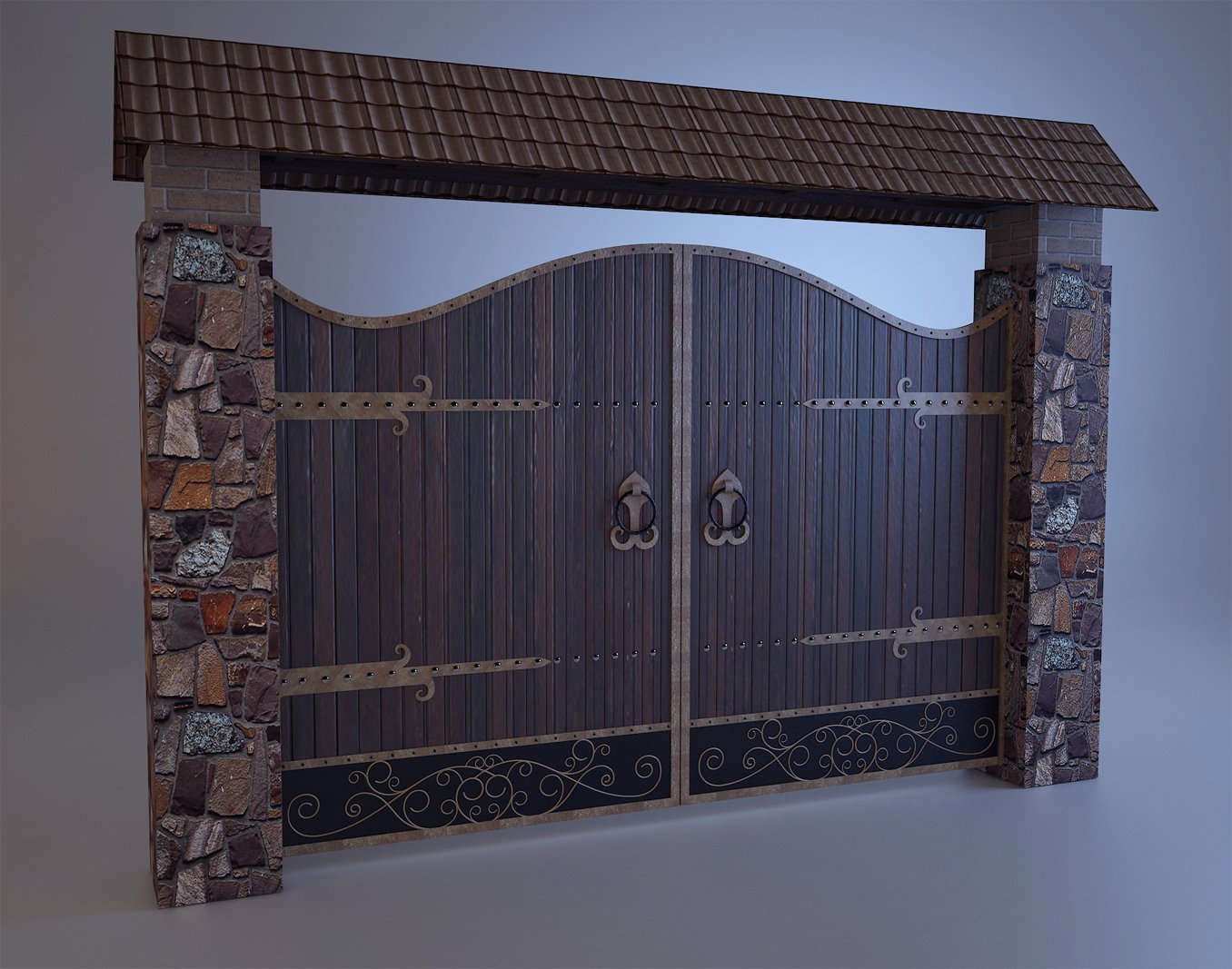 Gate 3d model. Gate model.