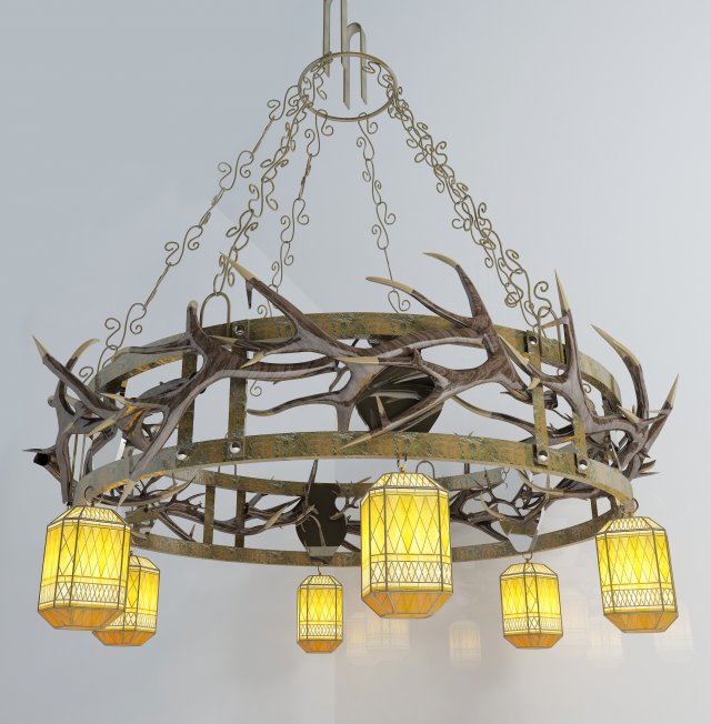 chandelier 3D Model .c4d .max .obj .3ds .fbx .stl .blend 