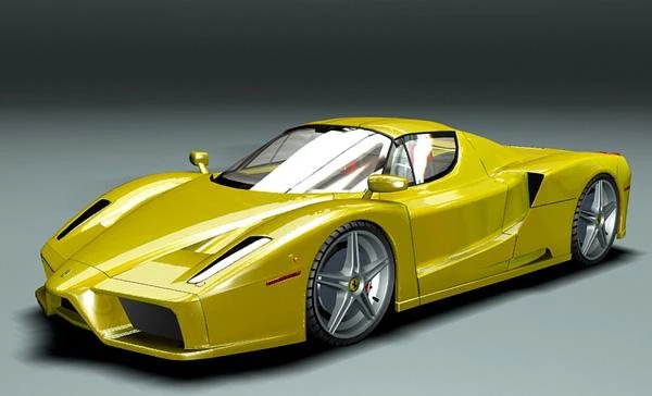 ferrari enzo yellow highpoly 3D Model .c4d .max .obj .3ds .fbx .stl .blend 