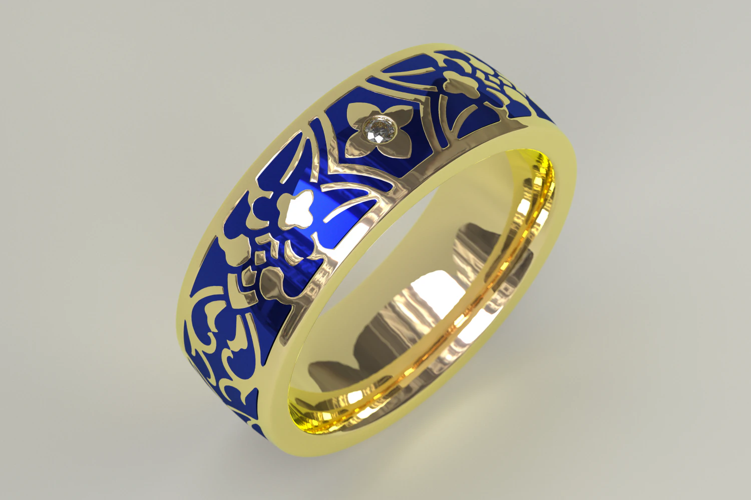bague avec &eacute;mail Modèles 3D en vedette .c4d .max .obj .3ds .fbx .stl .blend 