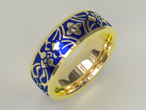 ring with enamel 3D Print Model